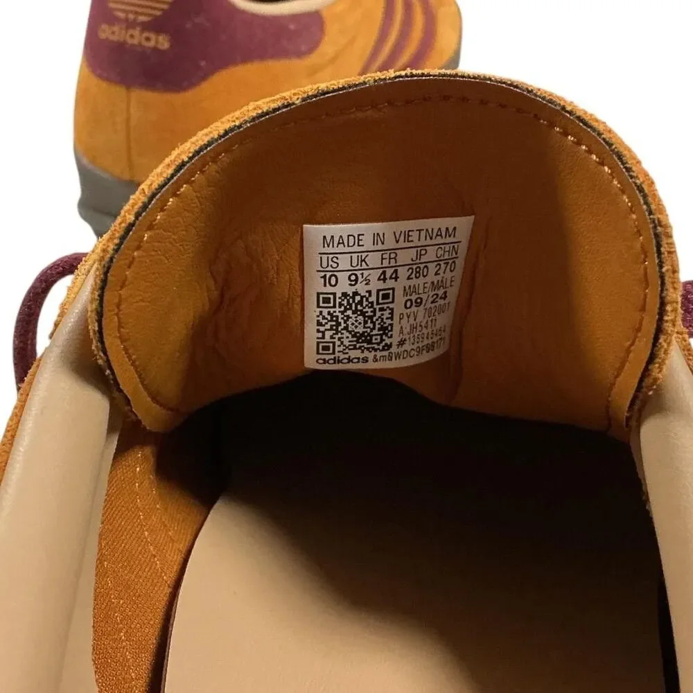 Adidas Gazelle Indoor Sneakers Mens 10 Craft Ochre Shadow Red Suede Gum Sole NEW